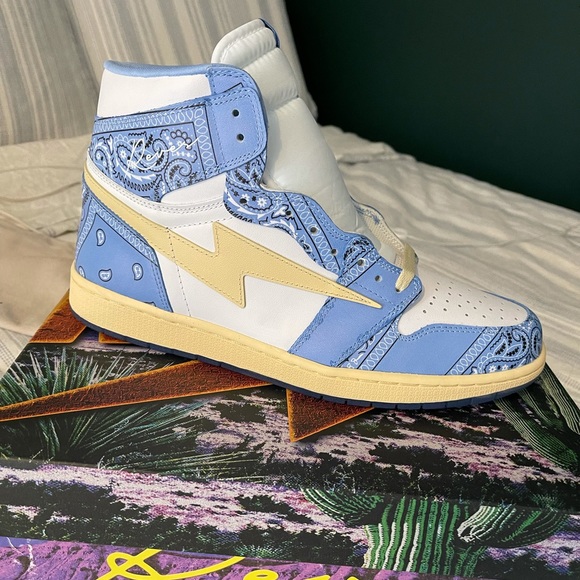 blue bandana jordans